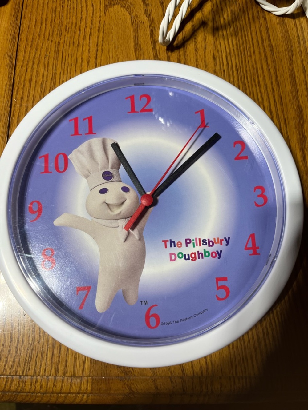 Pillsbury Doughboy Purple Wall Clock - Branded Home Wall Decor